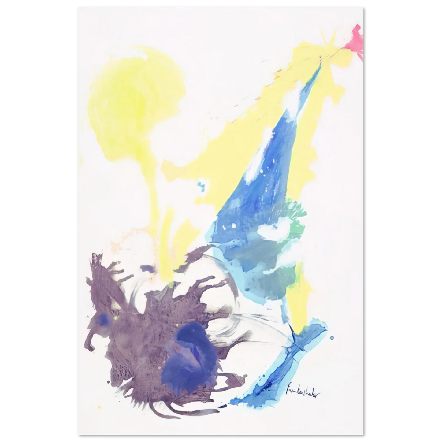 Helen Frankenthaler - Moving Day - 1961 Wall art - A2 (42 x 59.4  cm) - Premium Wooden Framed Poster With Fine Art Paper - Wood frame