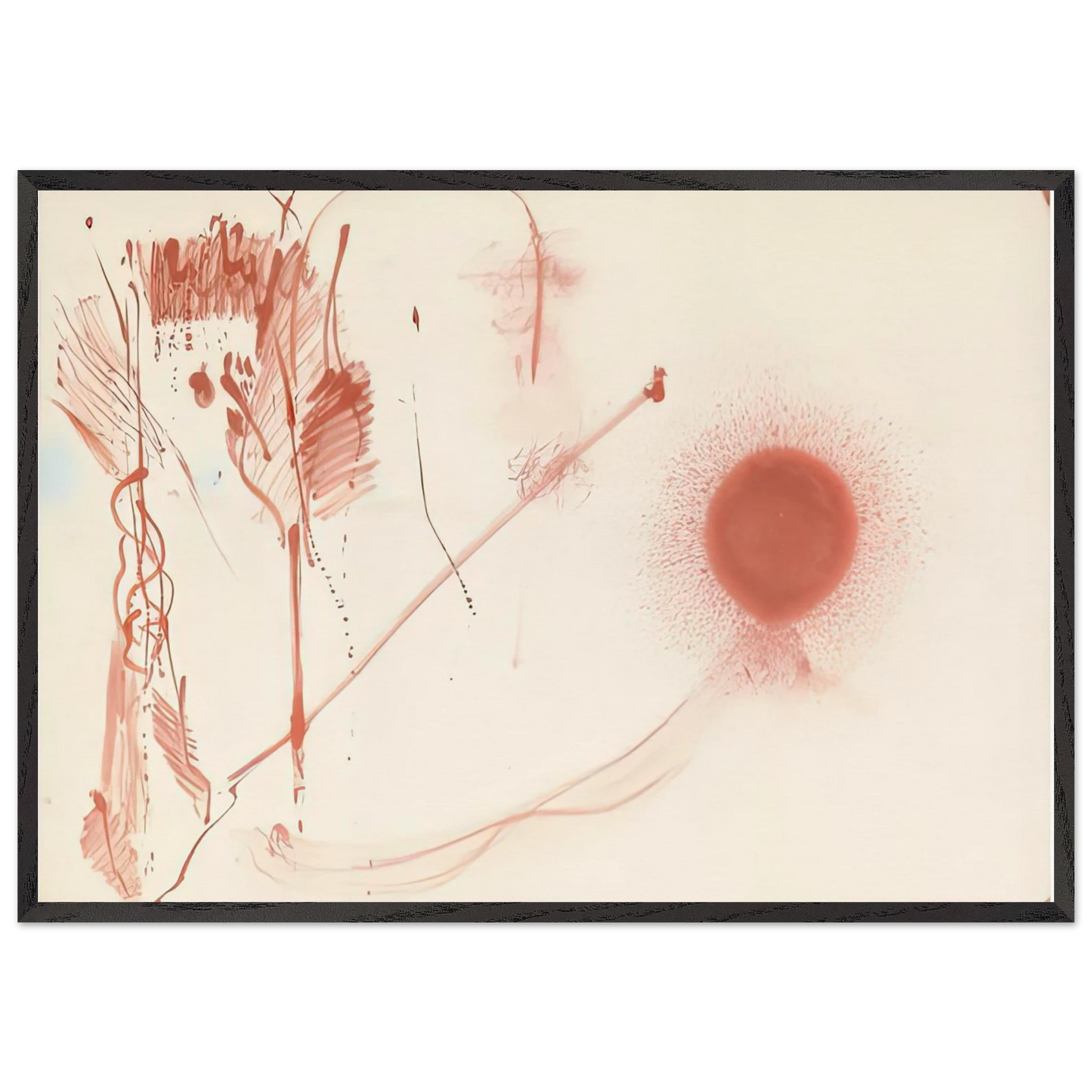 Towards a New Climate 1957- - Helen Frankenthaler 70x100 cm / 28x40 inches Framed Art Print – Black Wooden Frame