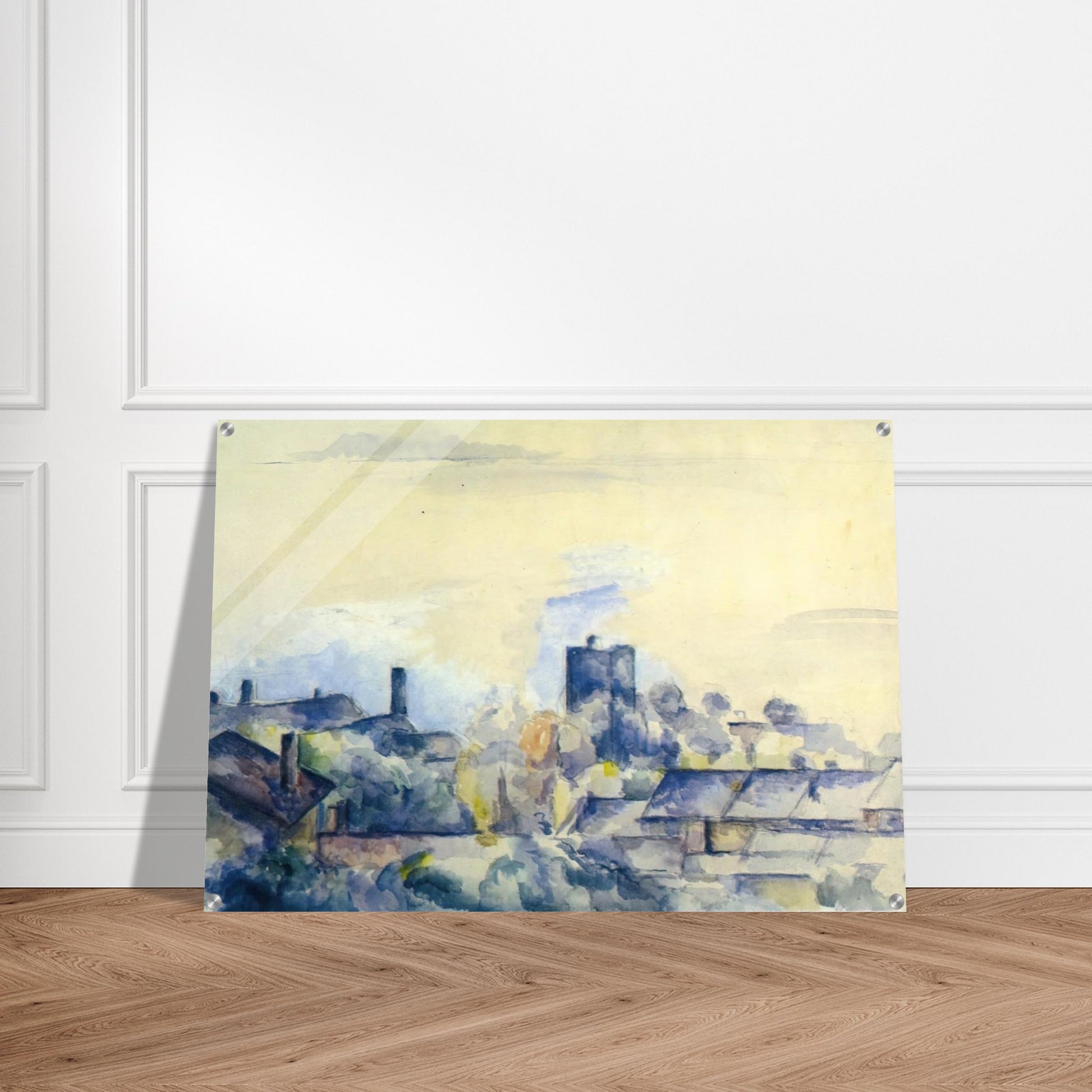 Roofs in L'Estaque - Paul Cézanne Acrylic Print - 70x100 cm / 28x40″ inches