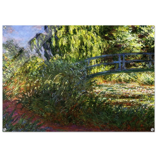 The Japanese Bridge The Water-Lily Pond and Path by the Water - claude monet Acrylic Print - 70x100 cm / 28x40″ inches