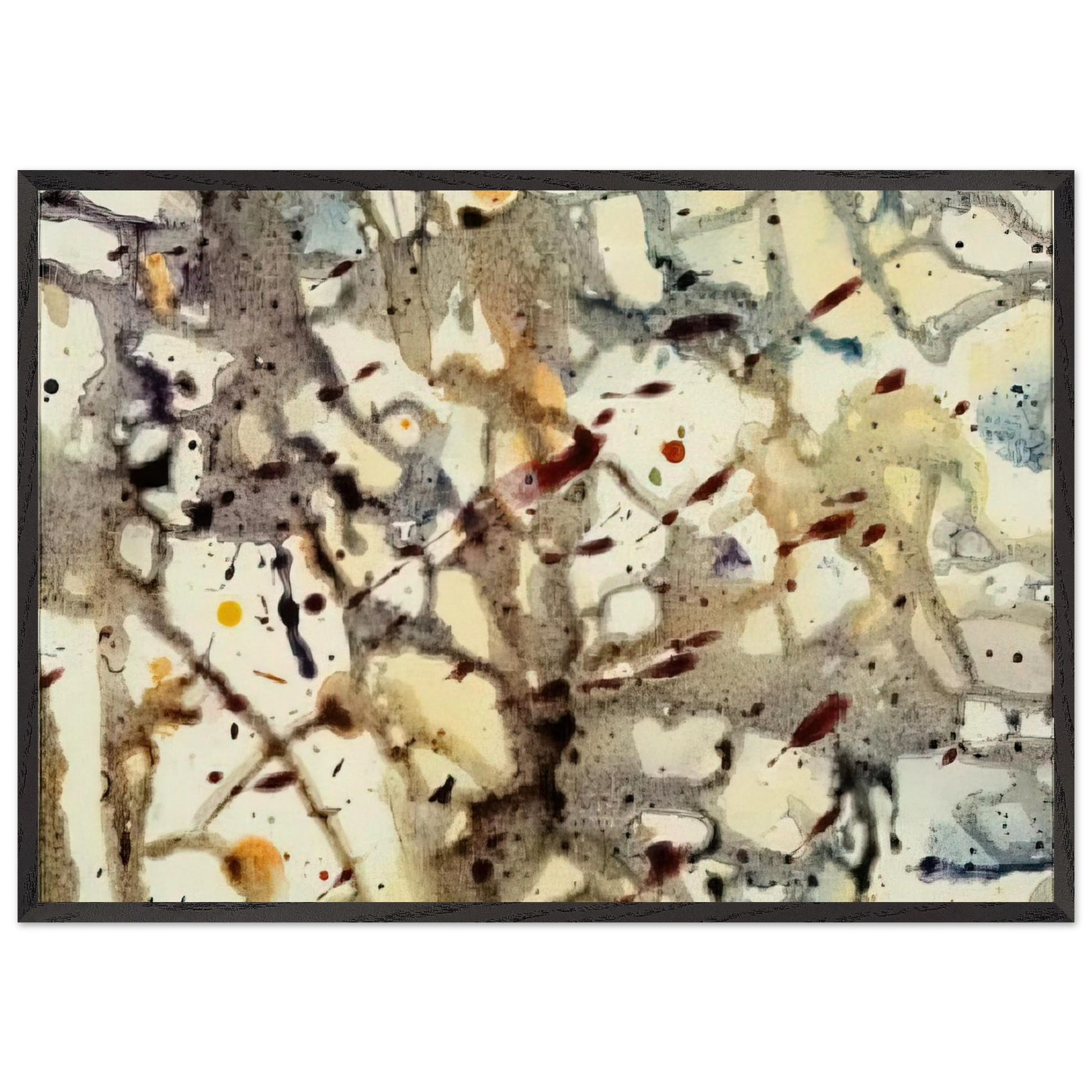 Combustions originelles 36 - Marcel Barbeau Framed Art Print – Black Wooden Frame - Default Title - -Framed Art Print