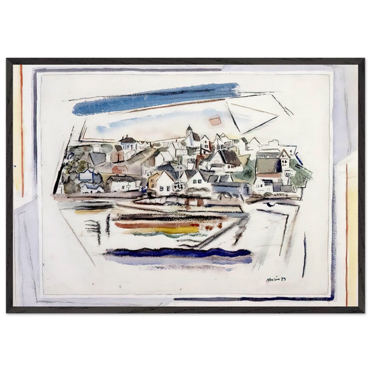 Stonington Maine - 1923 - John Marin Framed Art Print – Black Wooden Frame - Default Title - -Framed Art Print