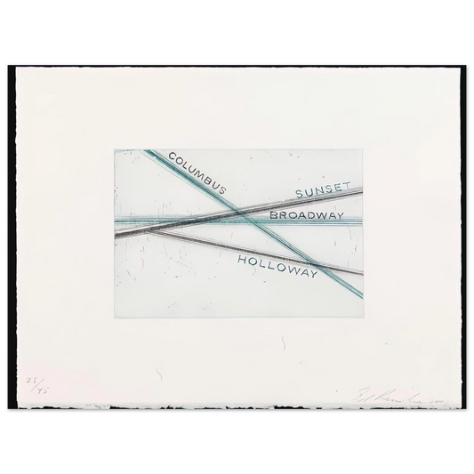 Edward Ruscha - SUNSET FROM LOS FRANCISCO SAN ANGELES PORTFOLIO Fine Art Poster - Default Title