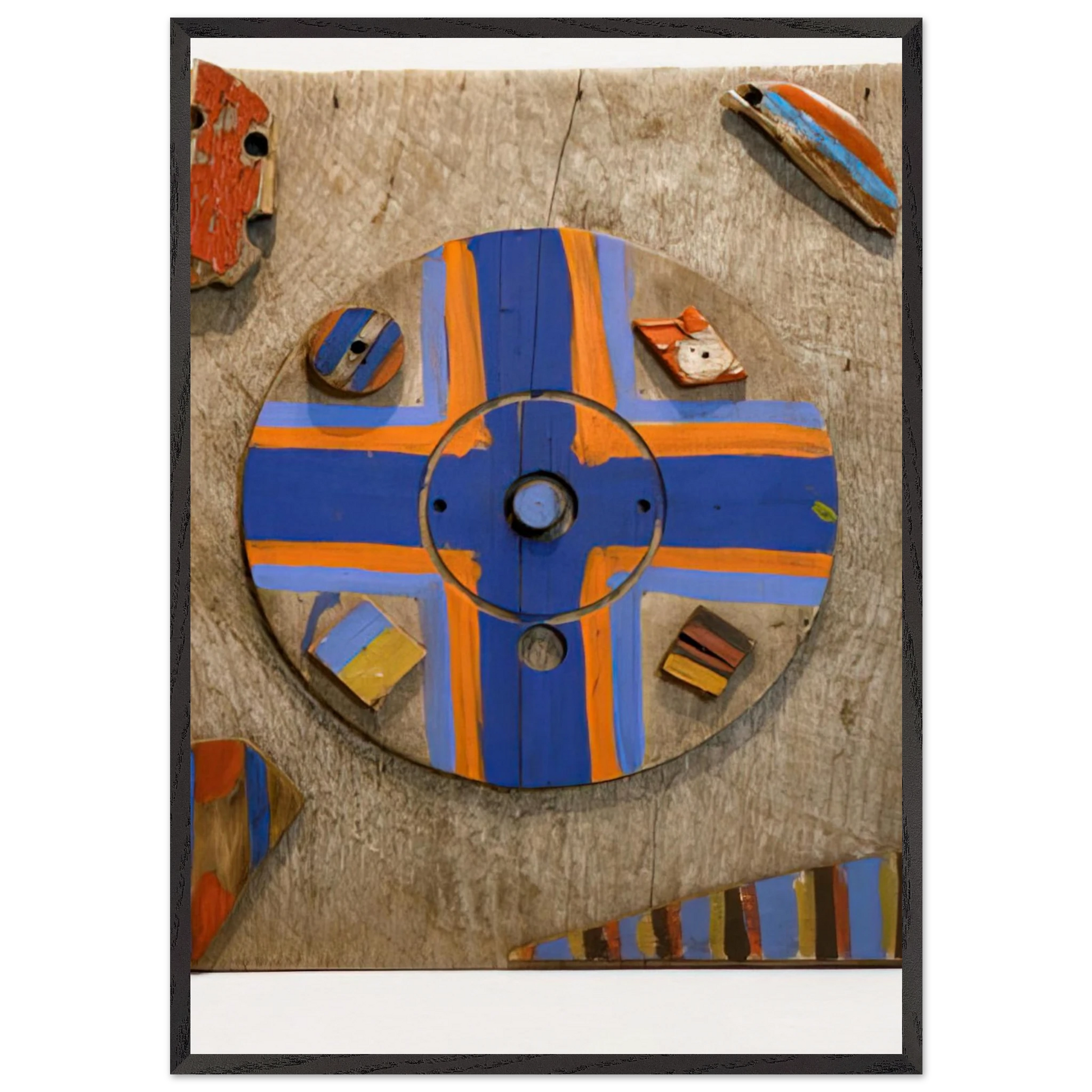 Eye of the Cross - 1976 - Betty Parsons Framed Art Print – Black Wooden Frame - Default Title - -Framed Art Print