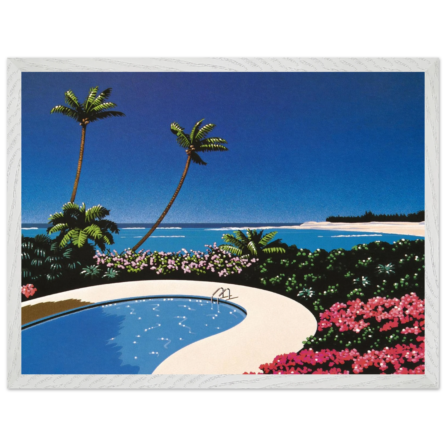 Hiroshi Nagai - Fall of Sound Wall Art - 21x29.7 cm / 8x12" - Premium Wooden Framed Poster With Fine Art Paper - Black frame