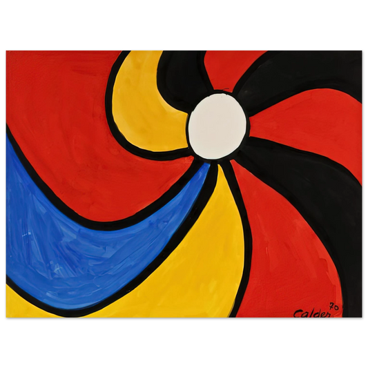 Alexander Calder - THE BIG WHEEL 1970 Fine Art Poster - 13x18 cm / 5x7 inches