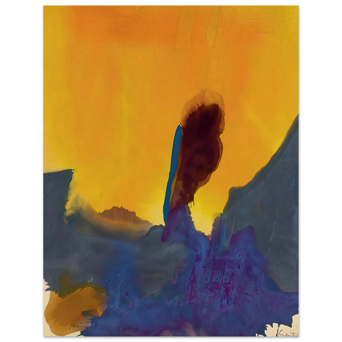 Helen Frankenthaler - Glow II - 1968 Wall art - A2 (42 x 59.4  cm) - Fine Art Poster - -