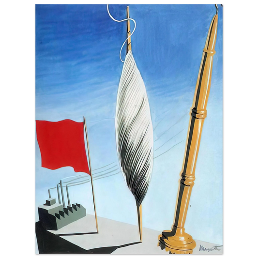 Rene Magritte - PROJECT OF POSTER THE CENTER OF TEXTILE WORKERS IN BELGIUM 1938 2 Fine Art Poster - Default Title