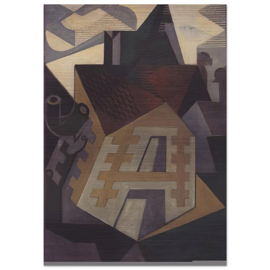 LANDSCAPE AT BEAULIEU 1918 - Juan Gris Brushed Aluminum Print - 70x100 cm / 28x40 inches | Juan Gris Aluminum Print | Juan Gris Prints