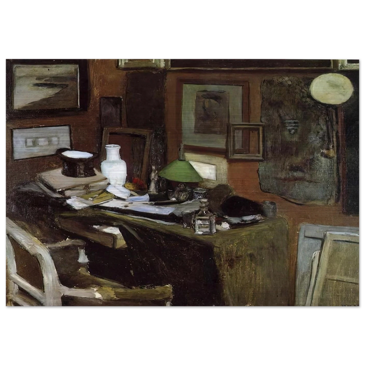INTERIOR WITH A TOP HAT 1896 - Henri Matisse Brushed Aluminum Print - 70x100 cm / 28x40 inches | Henri Matisse Aluminum Print | Henri Matisse Prints