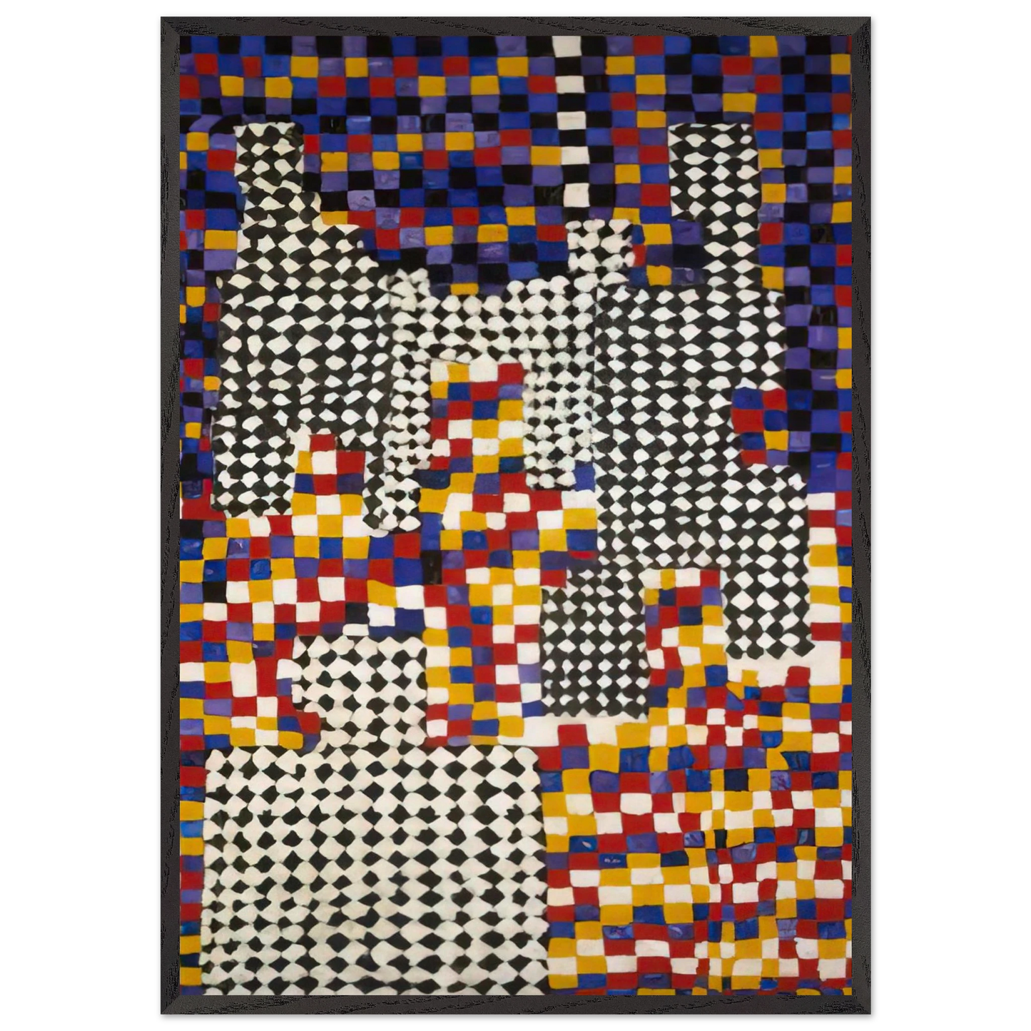 Family Portrait - 1958 - Alfred Jensen Framed Art Print – Black Wooden Frame - Default Title - -Framed Art Print