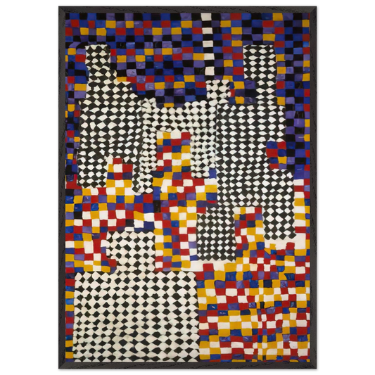 Family Portrait - 1958 - Alfred Jensen Framed Art Print – Black Wooden Frame - Default Title - -Framed Art Print