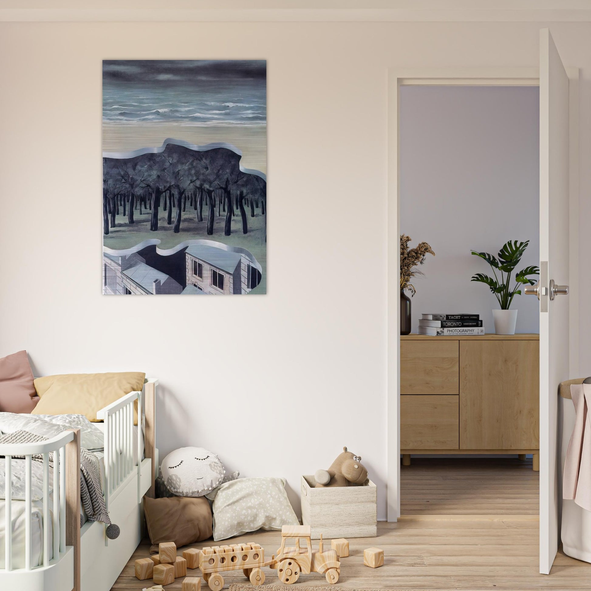 POPULAR PANORAMA 1926 - Rene Magritte Brushed Aluminum Print - 70x100 cm / 28x40 inches | Rene Magritte Aluminum Print | Rene Magritte Prints