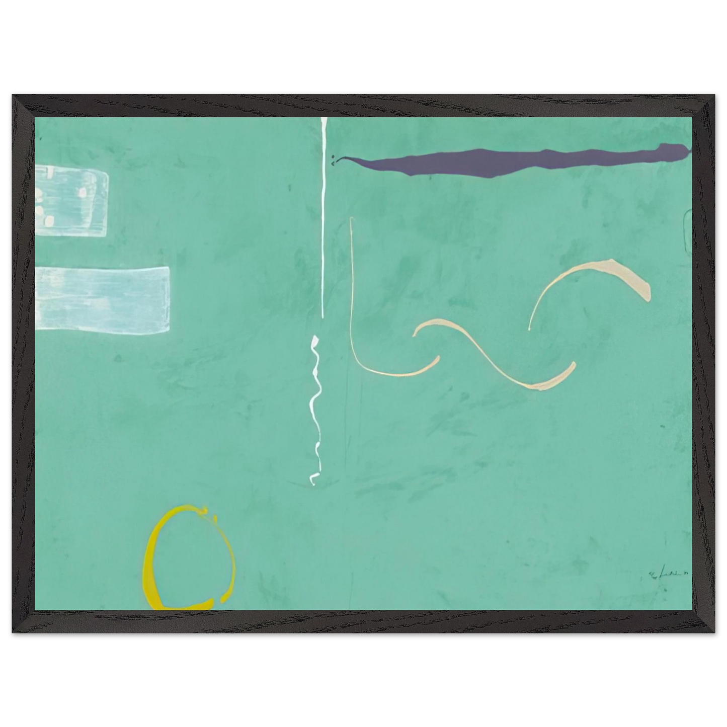 Helen Frankenthaler - Tahiti - 1989 Wall art - 15x20 cm / 6x8 inches - Premium Wooden Framed Poster With Fine Art Paper - Black frame
