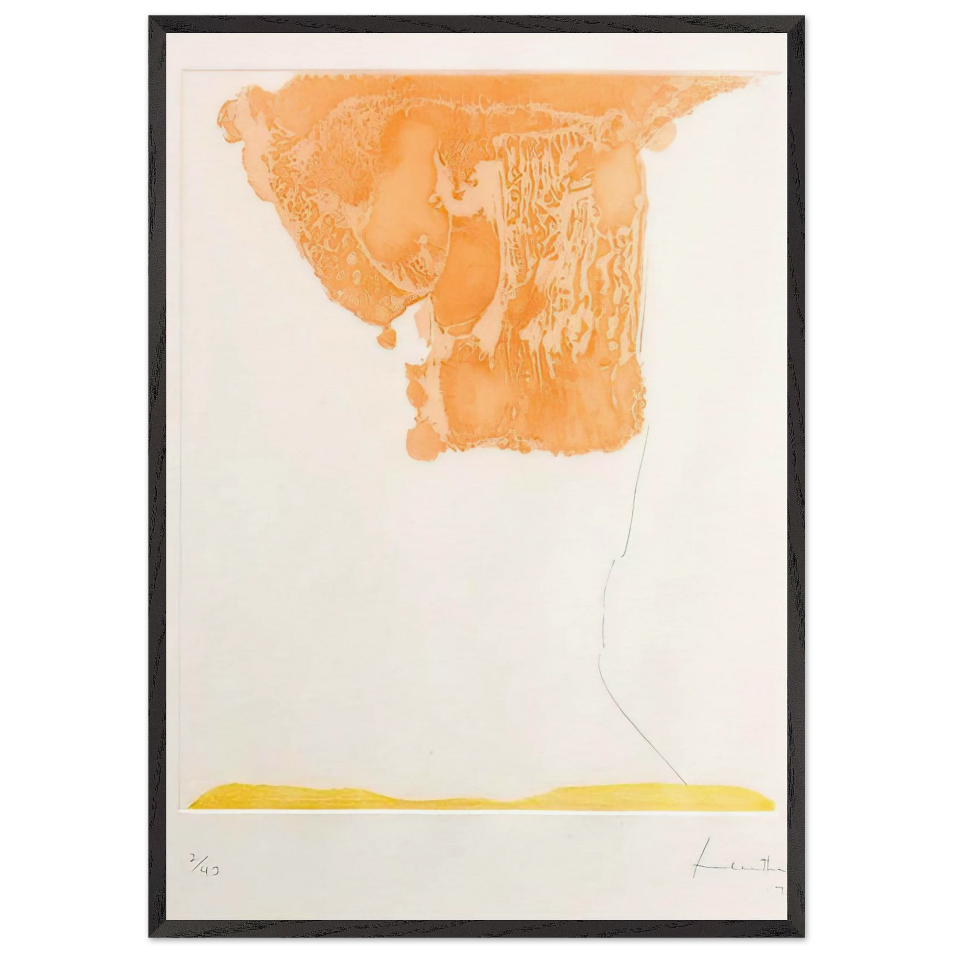 Pranzo Italiano - 1973 - Helen Frankenthaler Framed Art Print – Black Wooden Frame - Default Title - -Framed Art Print