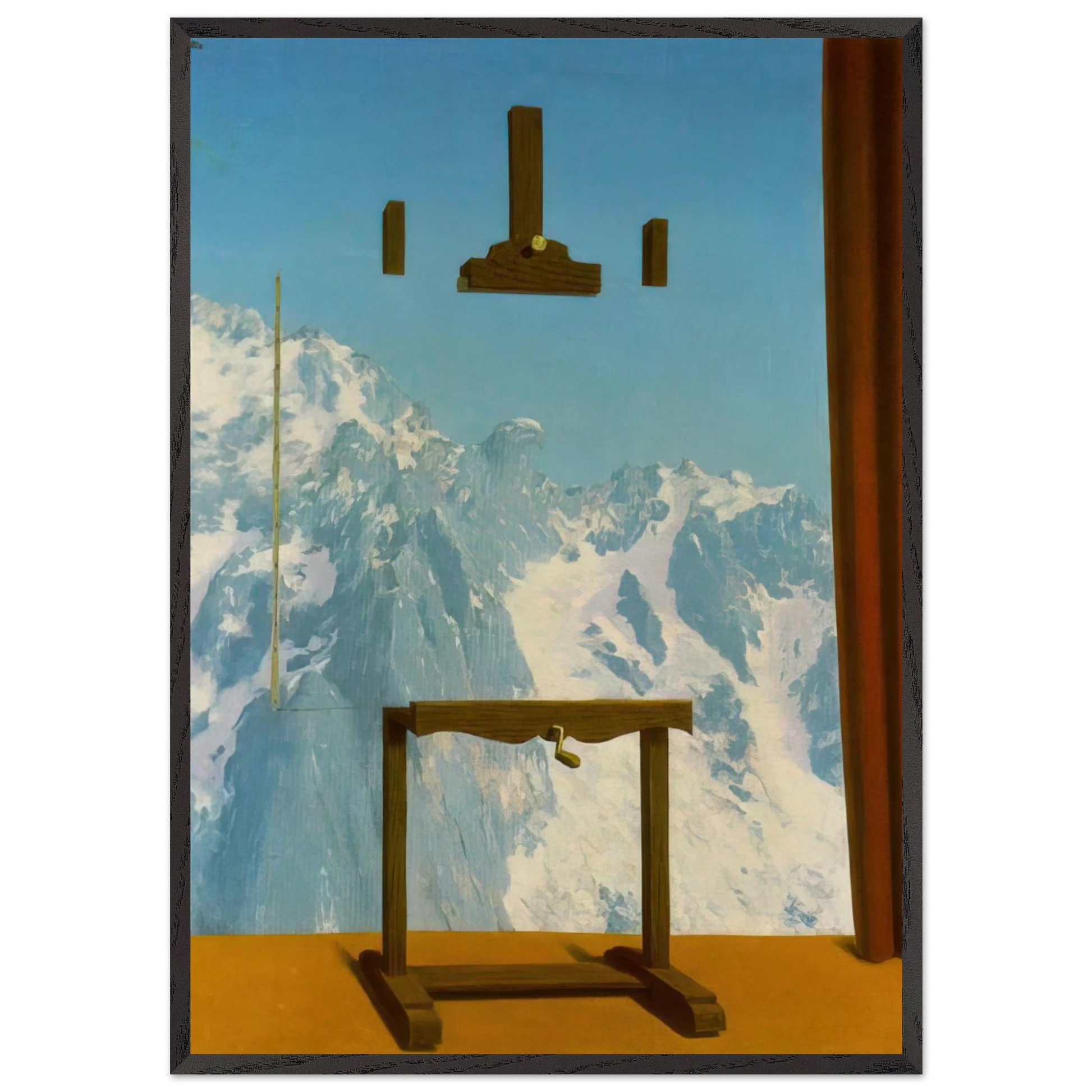 CALL OF PEAKS 1943 - Rene Magritte Framed Art Print – Black Wooden Frame - Default Title - -Framed Art Print