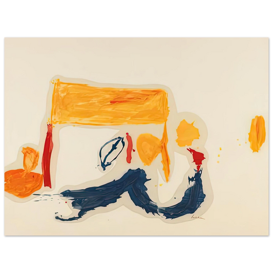 Helen Frankenthaler - Yellow Games, 1962- Wall Art - 21x29.7 cm / 8x12" - Fine Art Poster - -
