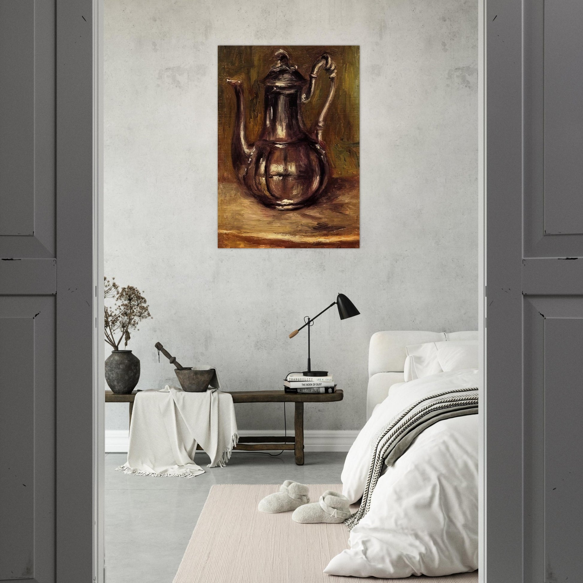 Coffee Pot - Pierre-Auguste Renoir Brushed Aluminum Print - 70x100 cm / 28x40 inches | Pierre-Auguste Renoir Aluminum Print | Pierre-Auguste Renoir Prints