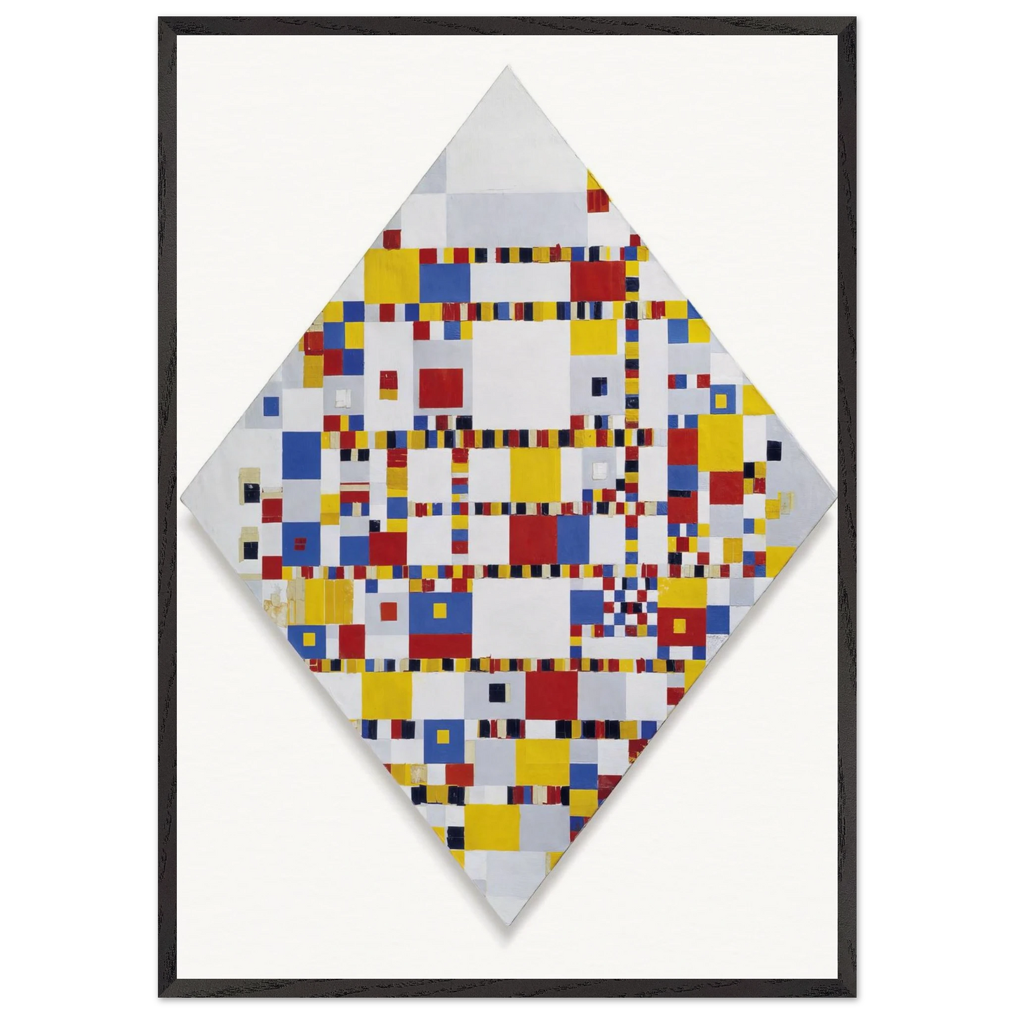 Victory Boogie Woogie - Piet Mondrian Framed Art Print – Black Wooden Frame - Default Title - -Framed Art Print