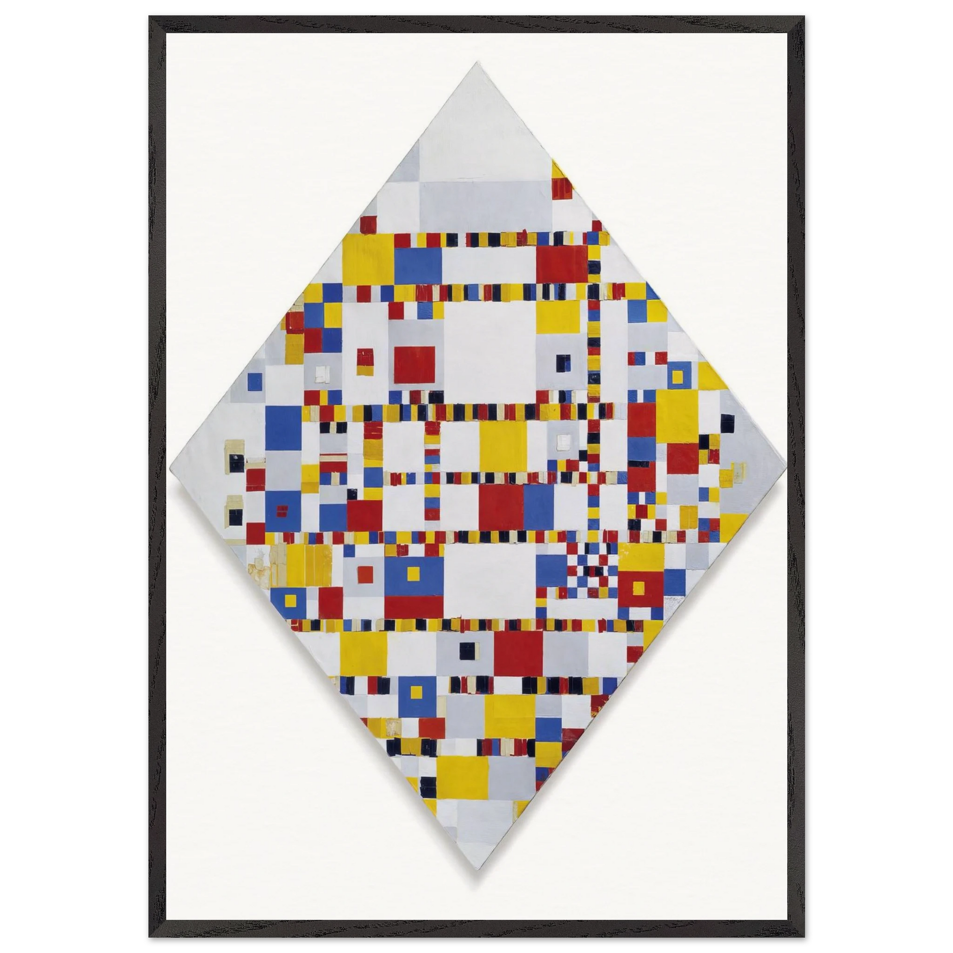 Victory Boogie Woogie - Piet Mondrian Framed Art Print – Black Wooden Frame - Default Title - -Framed Art Print