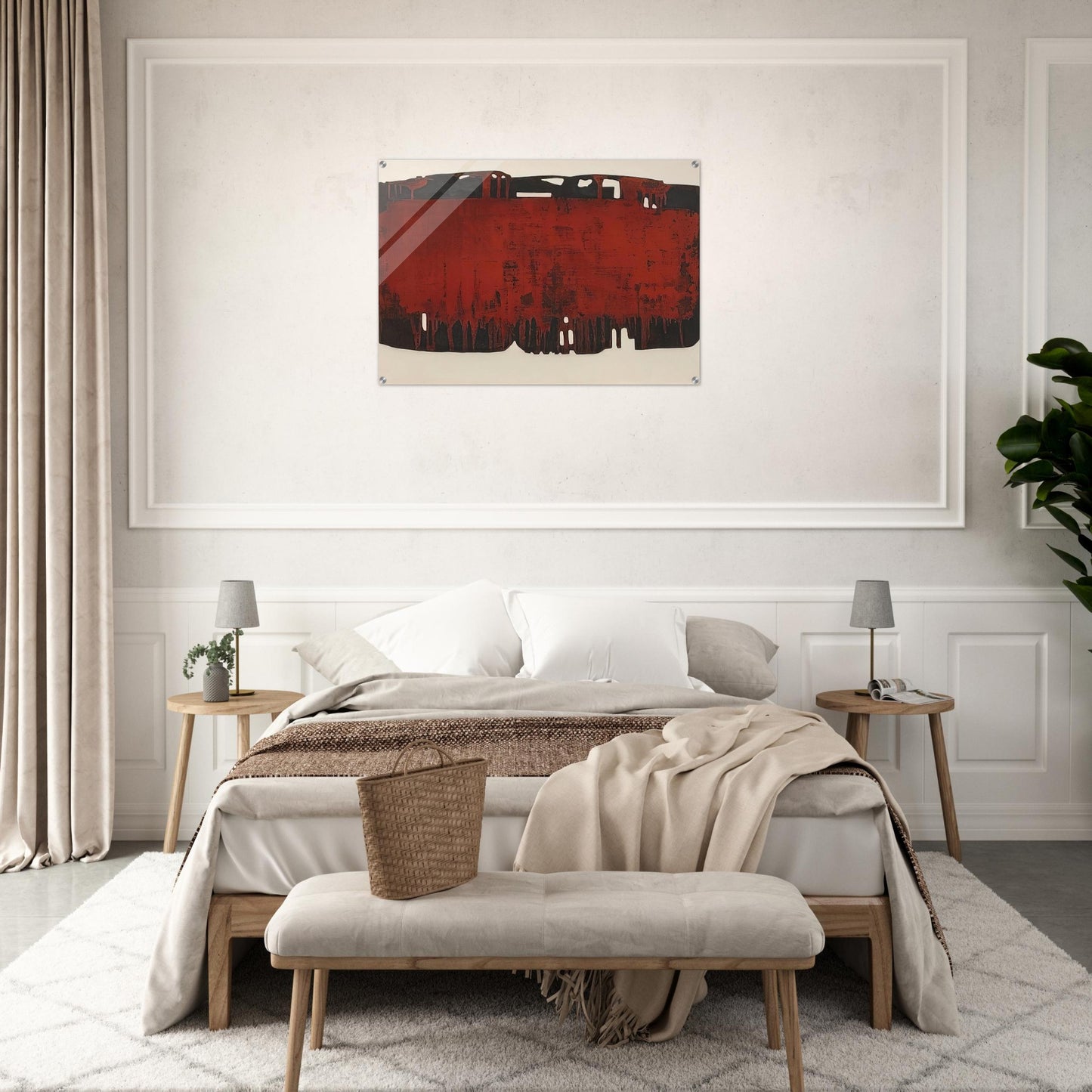 Composition rouille et noire XXV - 1974 - Pierre Soulages Acrylic Print - 70x100 cm / 28x40″ inches | Pierre Soulages Wall Art | Pierre Soulages Prints