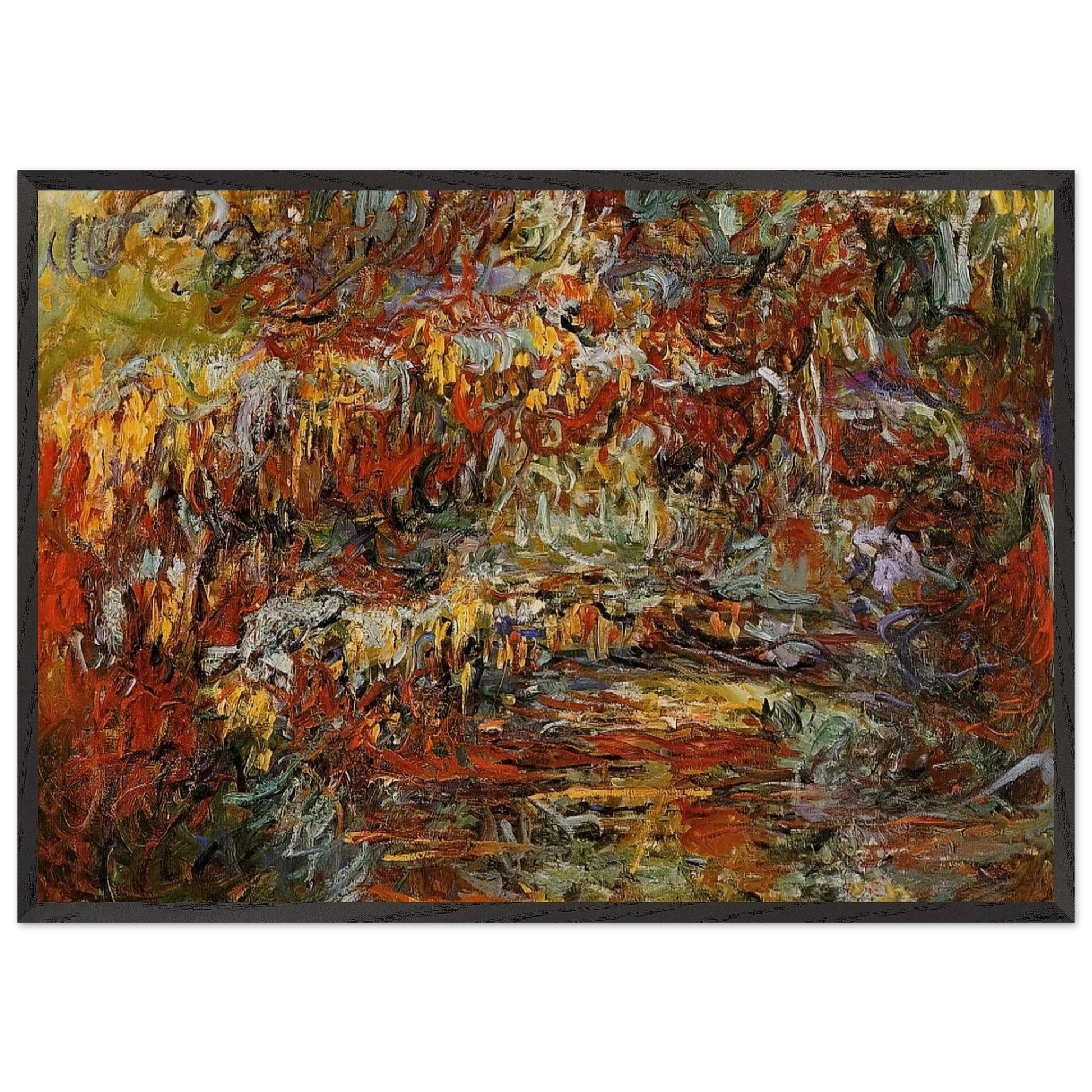 The Japanese Bridge 8 - claude monet Framed Art Print – Black Wooden Frame - Default Title - -Framed Art Print
