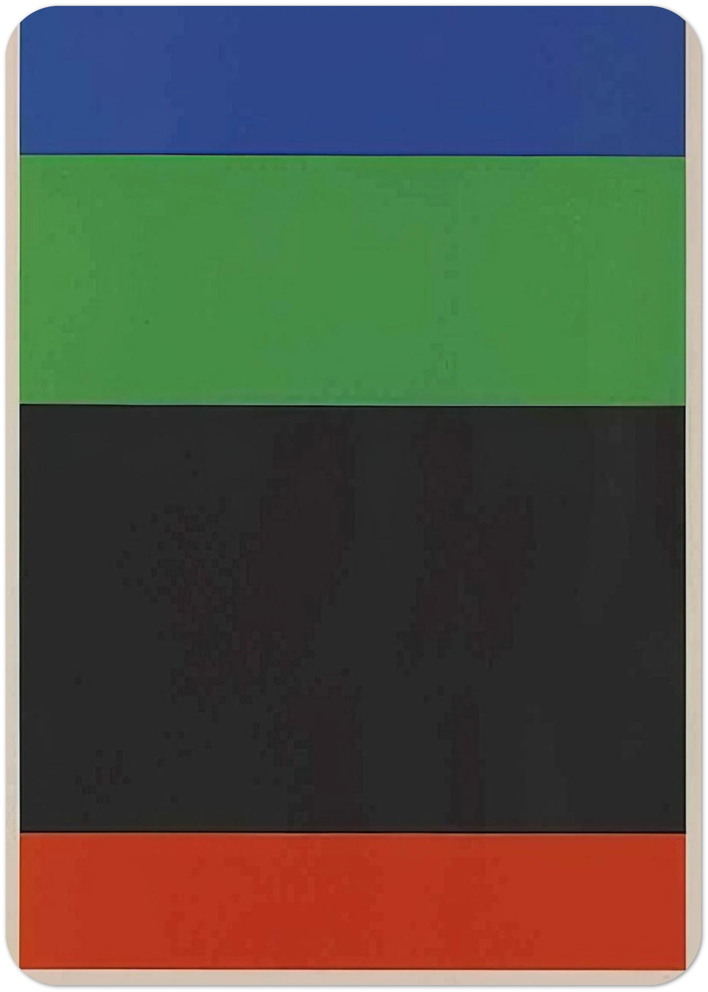 Blue-Green-Black-Red By Ellsworth Kelly Pack of 10 Post Cards | Ellsworth Kelly Post Cards | A6 (10.5 x 14.8 cm) - 4.1 x 5.8 inches