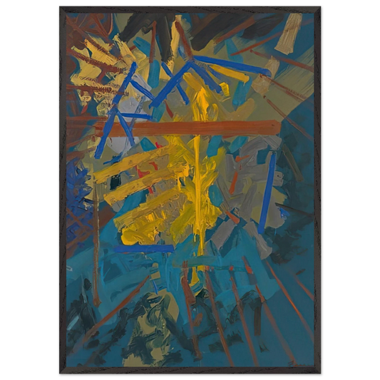 Broken Blue - 1958 - John Ferren Framed Art Print – Black Wooden Frame - Default Title - -Framed Art Print