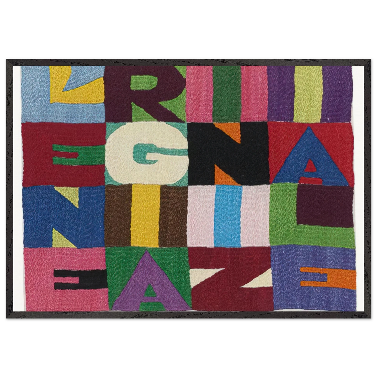 L ENERGIA INIZIALE 1989 - Alighiero Boetti Framed Art Print – Black Wooden Frame - Default Title - -Framed Art Print