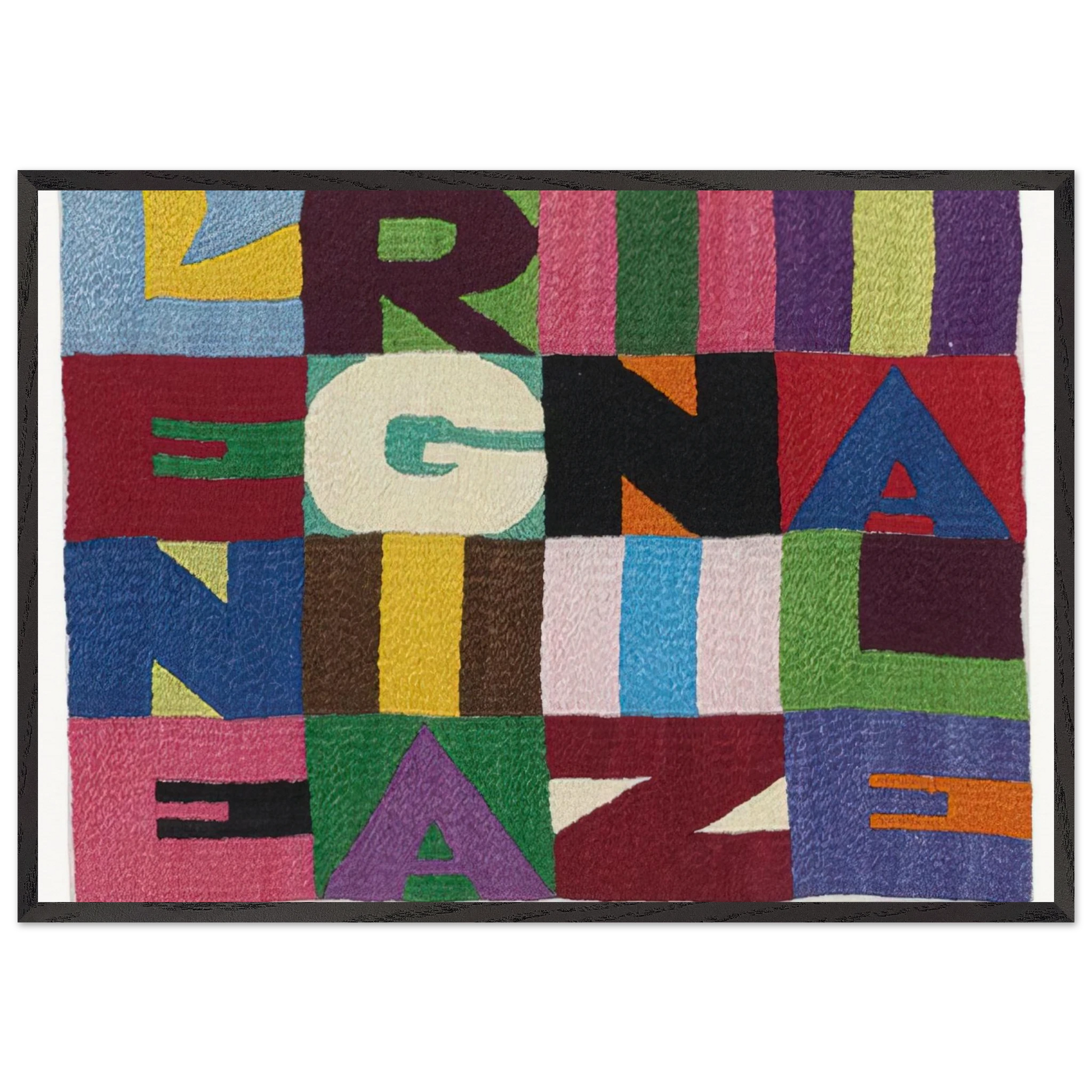 L ENERGIA INIZIALE 1989 - Alighiero Boetti Framed Art Print – Black Wooden Frame - Default Title - -Framed Art Print