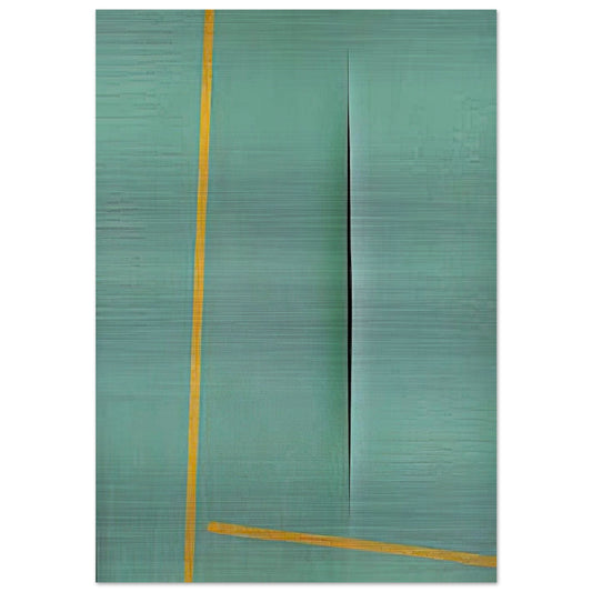 Concept Spatiale - 1964 - Lucio Fontana Brushed Aluminum Print - 70x100 cm / 28x40 inches | Lucio Fontana Aluminum Print | Lucio Fontana Prints