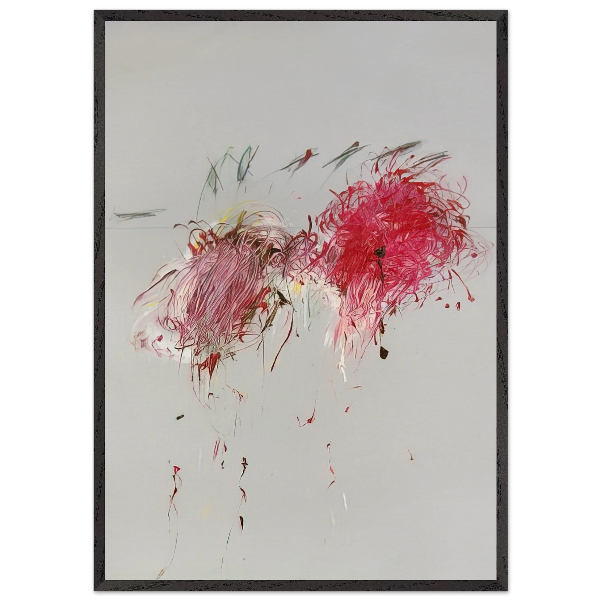 Nine Discourses on Commodus  Part VII - Cy Twombly Framed Art Print – Black Wooden Frame - Default Title - -Framed Art Print