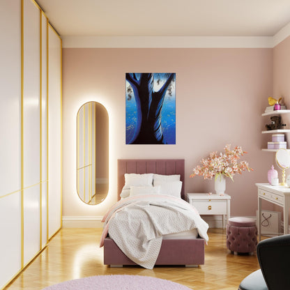 Blue Pine - Eyvind Earle Brushed Aluminum Print - 70x100 cm / 28x40 inches | Eyvind Earle Aluminum Print | Eyvind Earle Prints