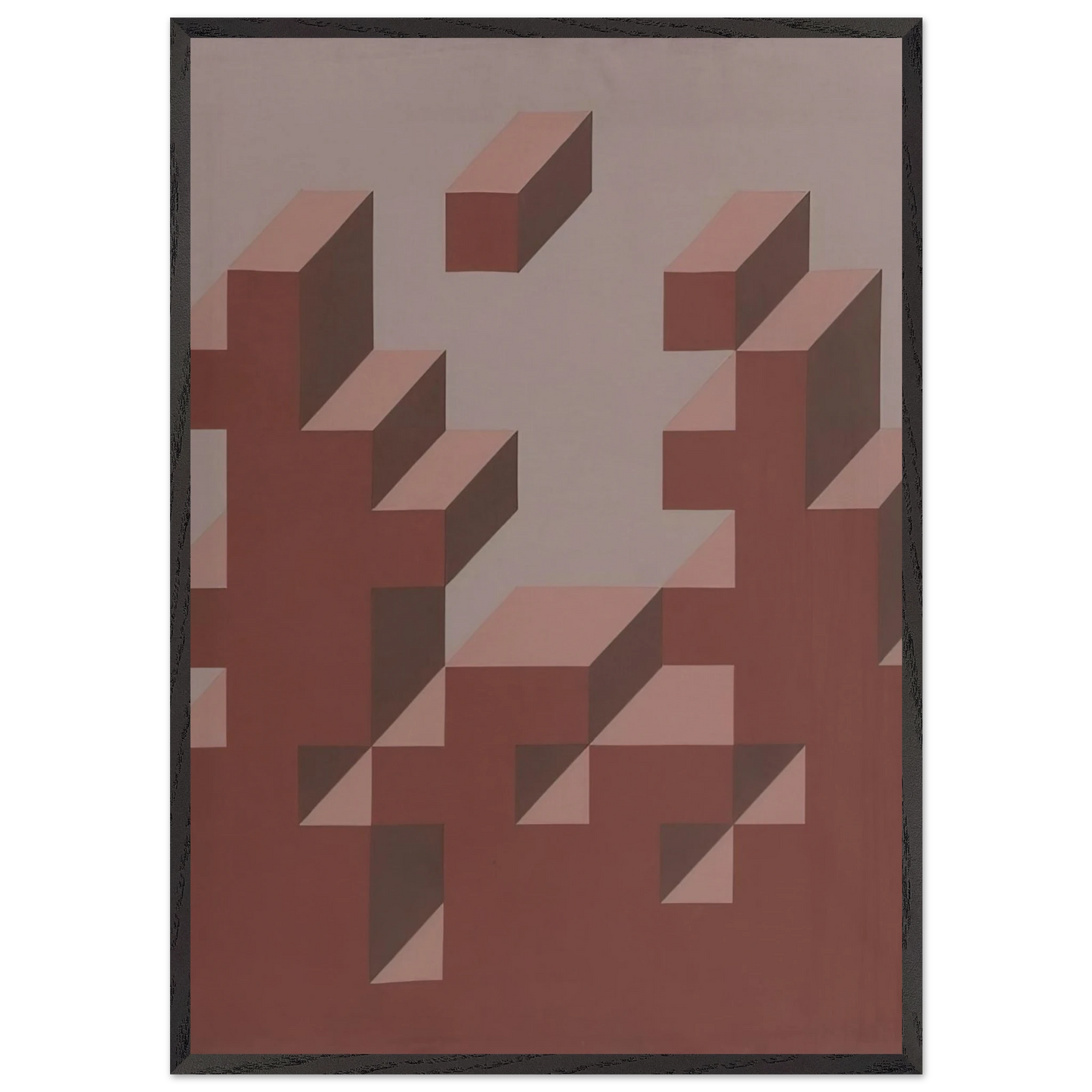 False prospettive - 1973 - Dadamaino Framed Art Print – Black Wooden Frame - Default Title - -Framed Art Print