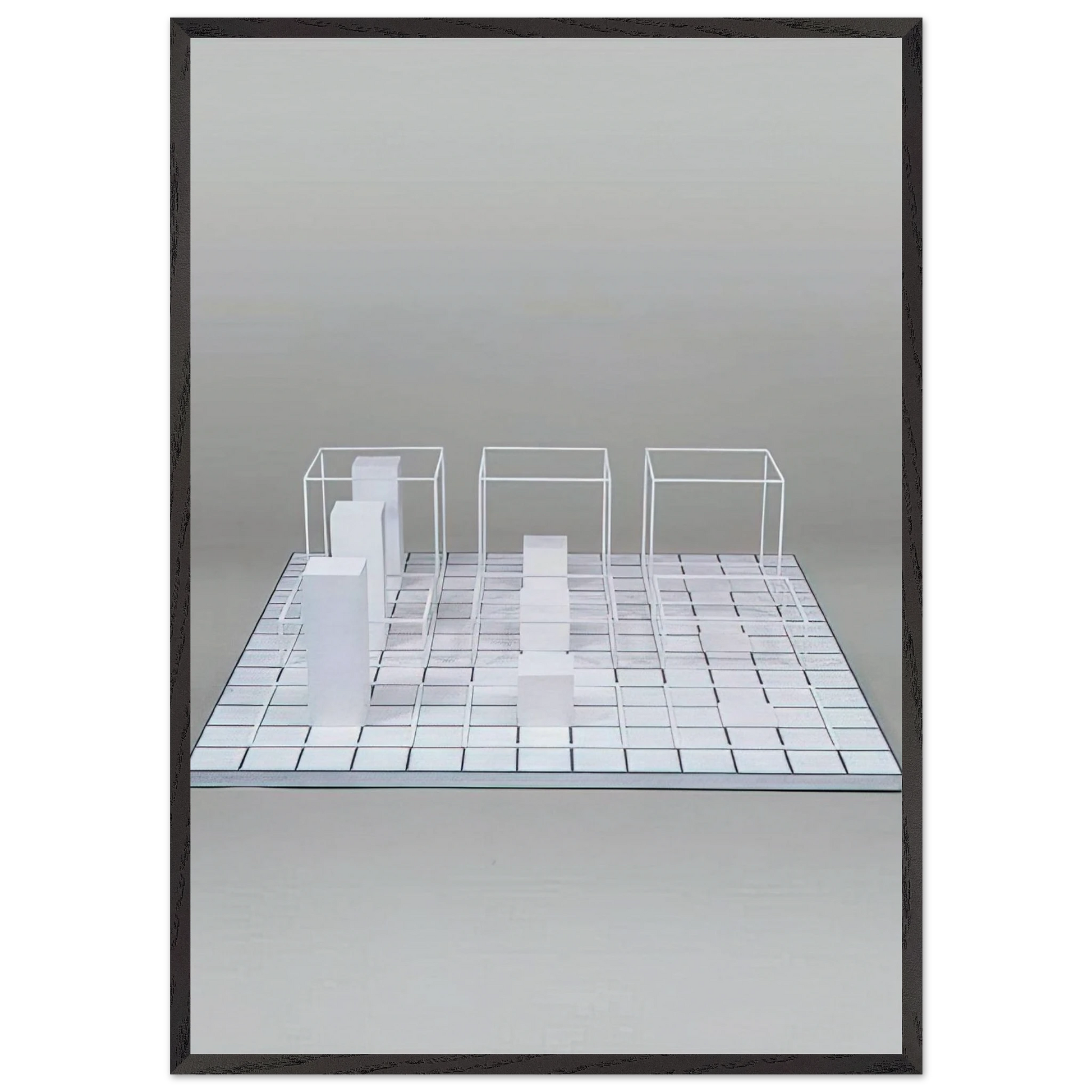 Serial Project Set B - Sol LeWitt Framed Art Print – Black Wooden Frame - Default Title - -Framed Art Print