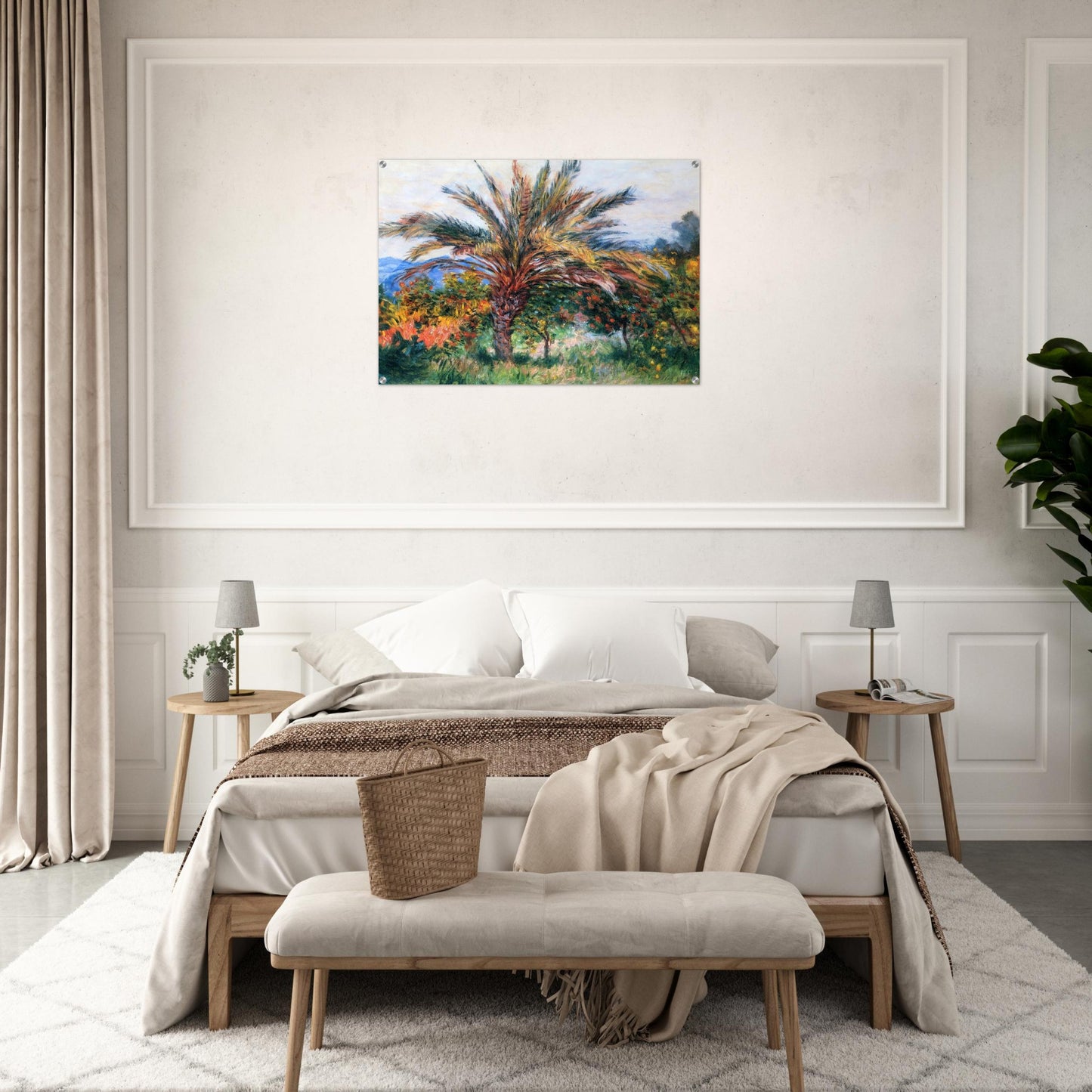 Palm Tree at Bordighera - claude monet Acrylic Print - 70x100 cm / 28x40″ inches | claude monet Wall Art | claude monet Prints