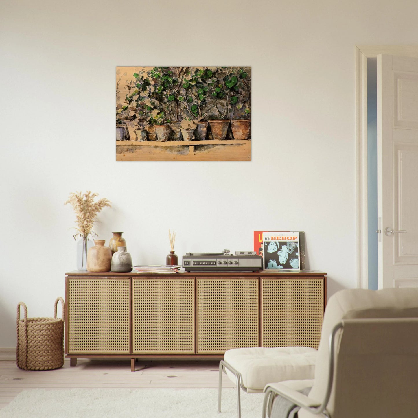 Flower Pots - Paul Cézanne Brushed Aluminum Print - 70x100 cm / 28x40 inches | Paul Cézanne Aluminum Print | Paul Cézanne Prints