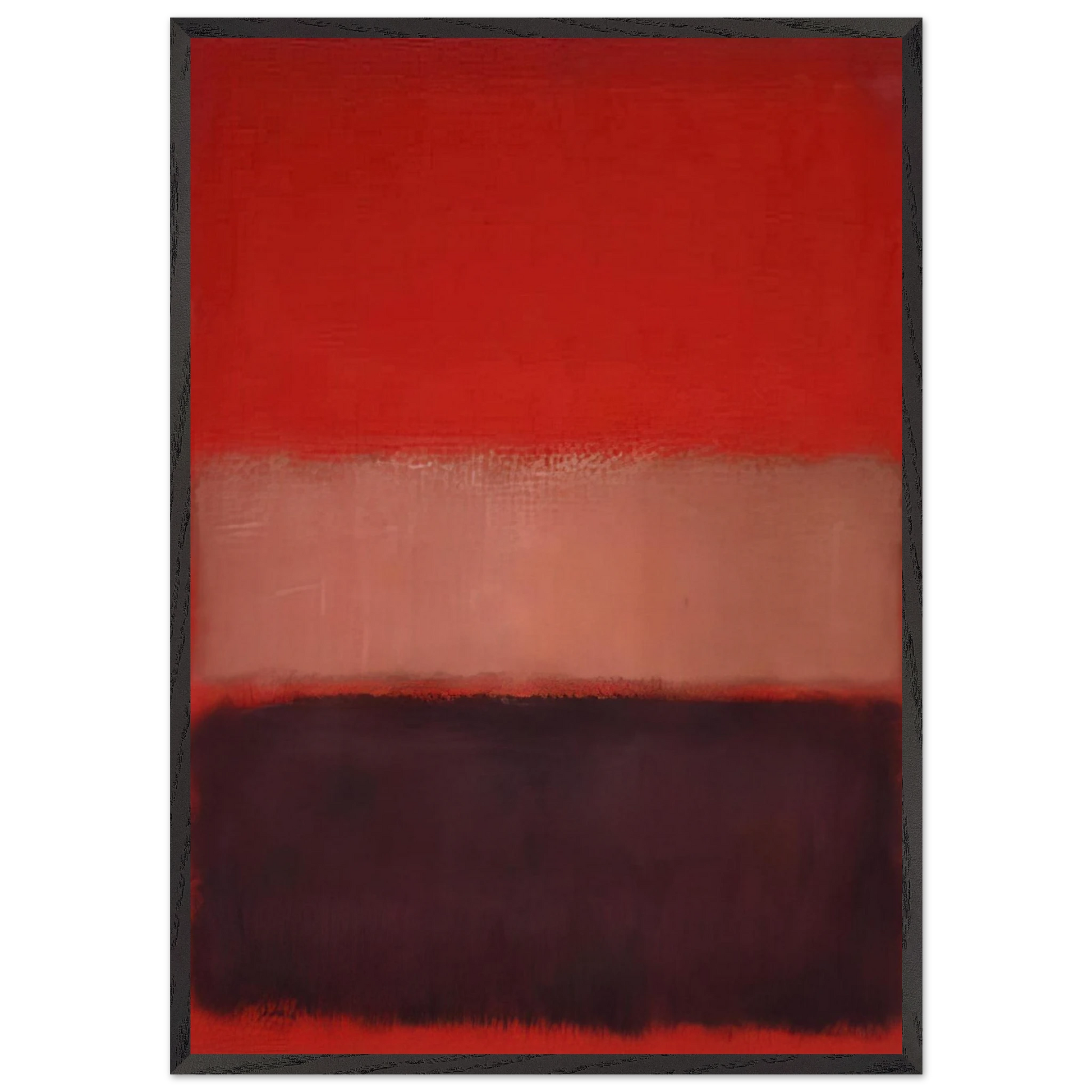 No 46 Black Ochre Red Over Red - 1957 - Mark Rothko Framed Art Print – Black Wooden Frame - Default Title - -Framed Art Print