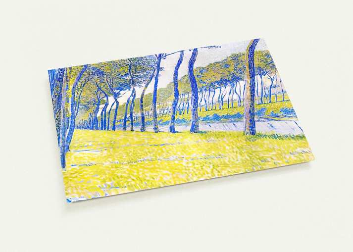 CANAL IN FLANDERS 1894 By Theo van Rysselberghe Pack of 10 Post Cards | Theo van Rysselberghe Post Cards | A6 (10.5 x 14.8 cm) - 4.1 x 5.8 inches