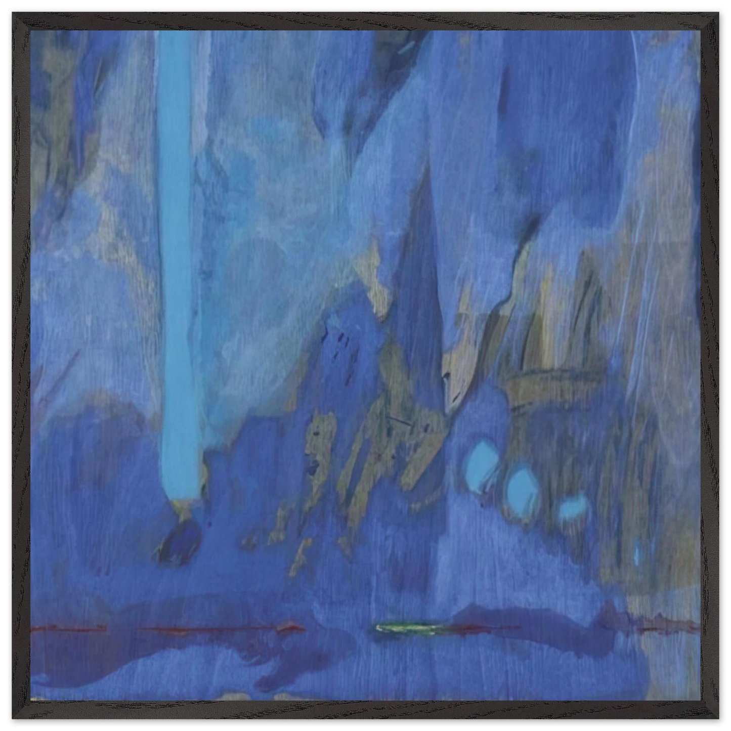 Helen Frankenthaler - Tales of Genji III - 1998 Wall art - 40x50 cm / 16x20 inches - Premium Wooden Framed Poster With Fine Art Paper - White frame