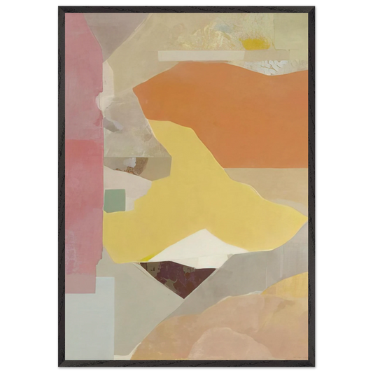 Red and Orange - 1968 - Kenzo Okada Framed Art Print – Black Wooden Frame - Default Title - -Framed Art Print