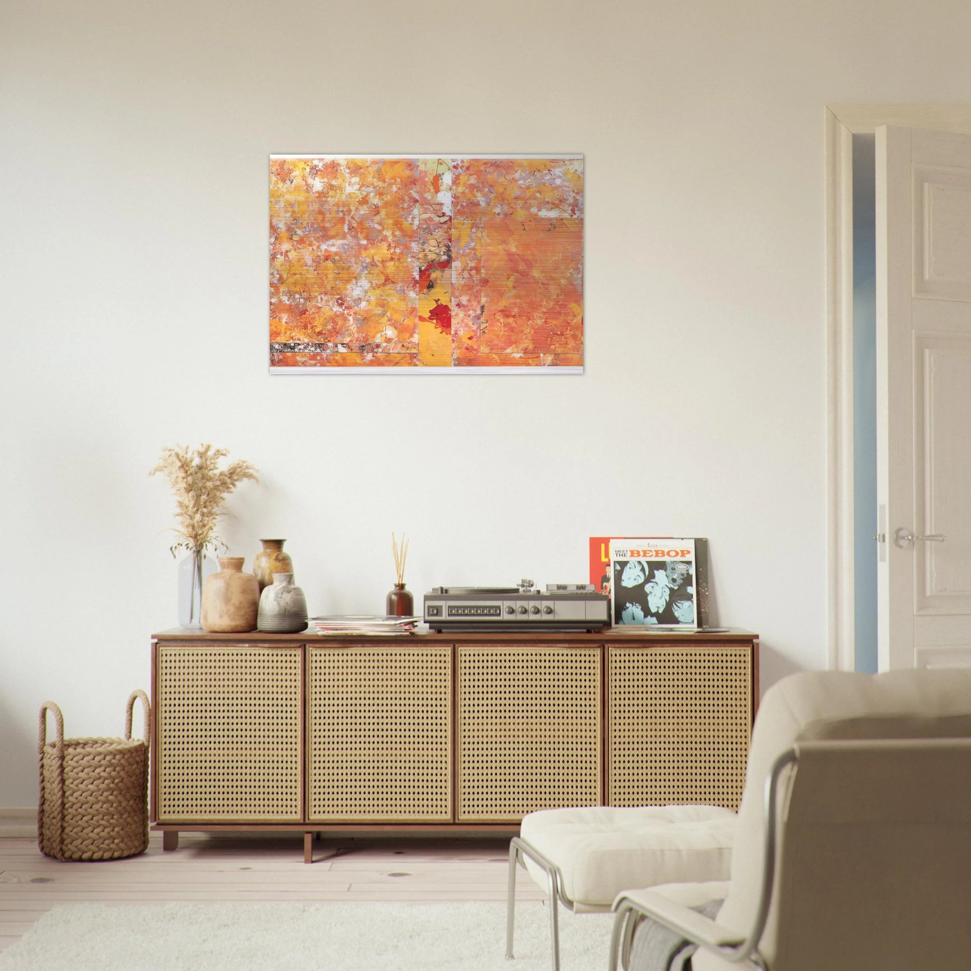 Toward a Red - Sam Gilliam Brushed Aluminum Print - 70x100 cm / 28x40 inches | Sam Gilliam Aluminum Print | Sam Gilliam Prints