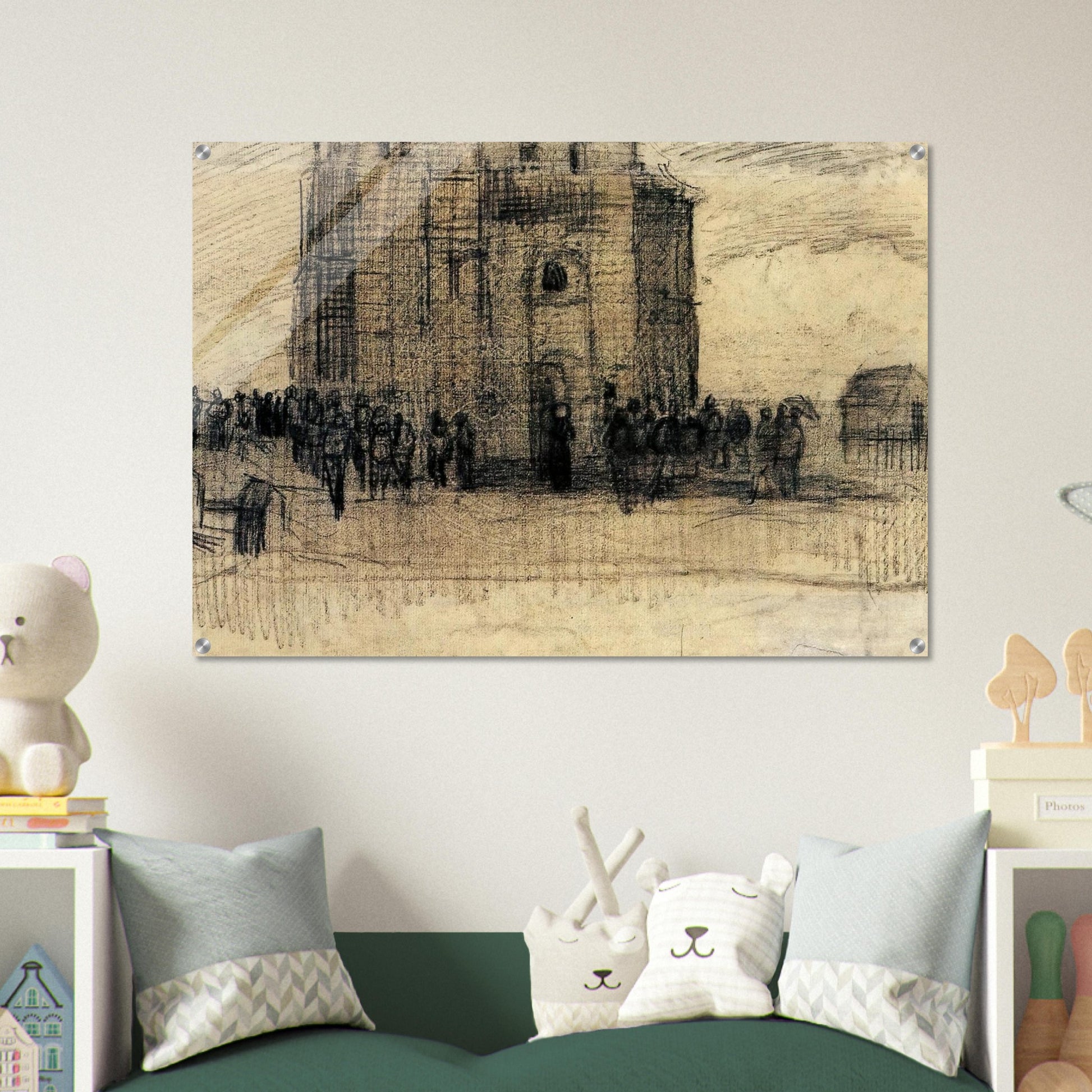 Sale of Building Scrap - Vincent van Gogh Acrylic Print - 70x100 cm / 28x40″ inches