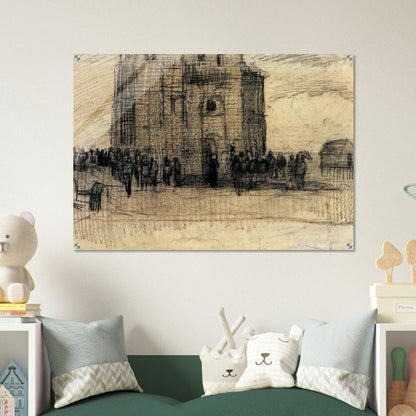 Sale of Building Scrap - Vincent van Gogh Acrylic Print - 70x100 cm / 28x40″ inches