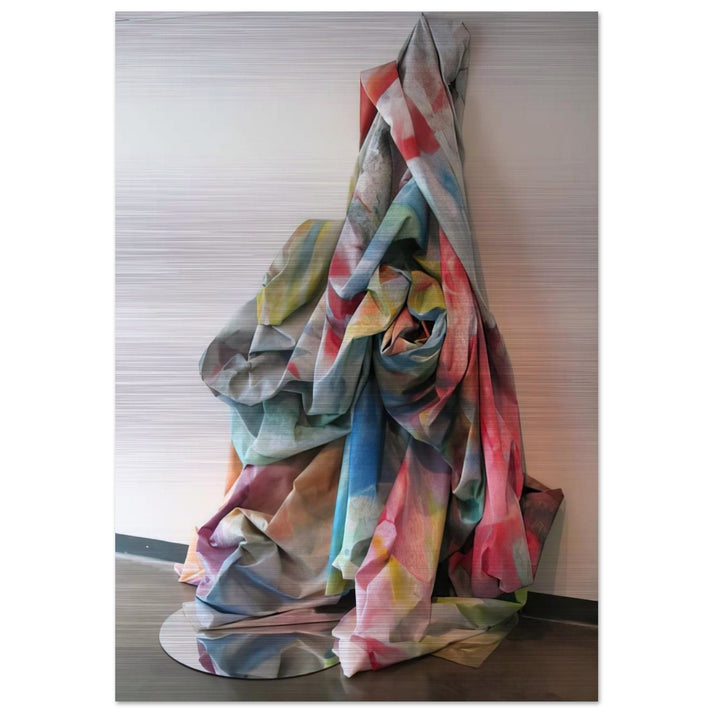 Wall Cascade with Mirror - Sam Gilliam Brushed Aluminum Print - 70x100 cm / 28x40 inches | Sam Gilliam Aluminum Print | Sam Gilliam Prints