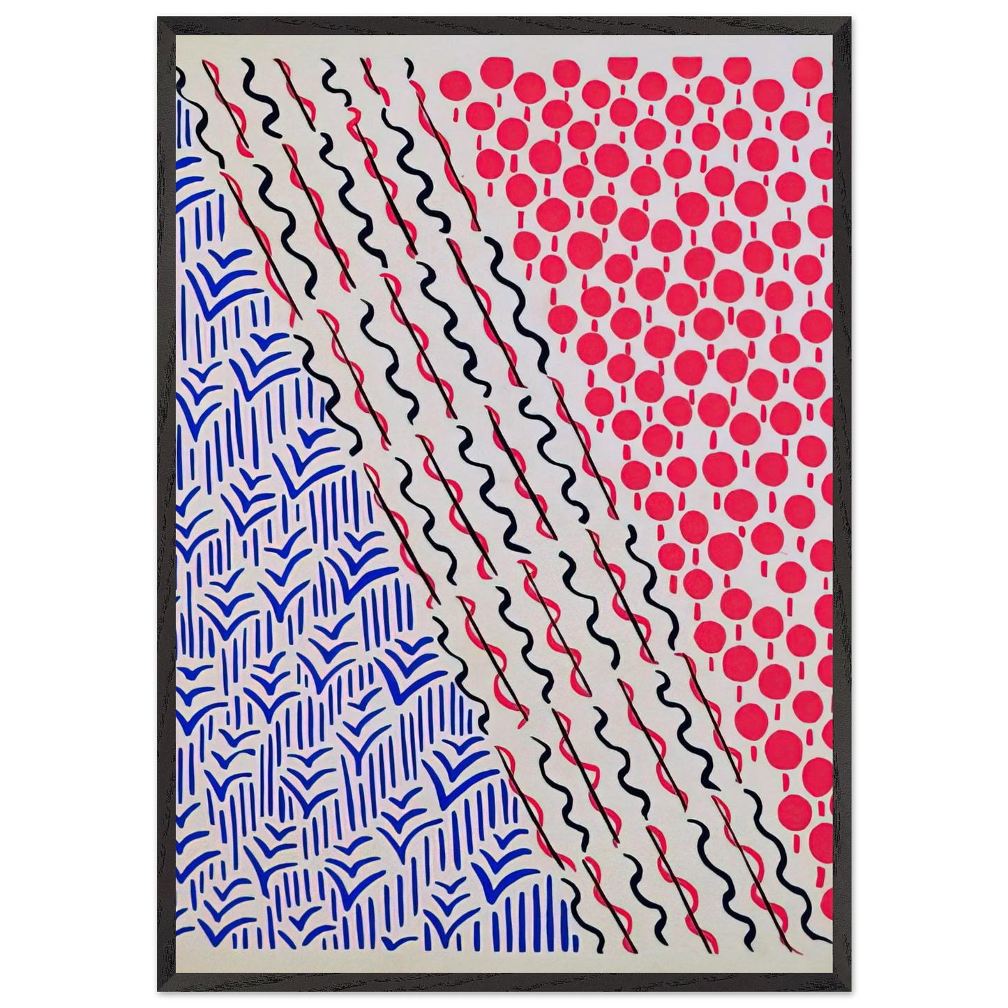 COMPOSITION 21 - Sonia Delaunay Framed Art Print – Black Wooden Frame - Default Title - -Framed Art Print