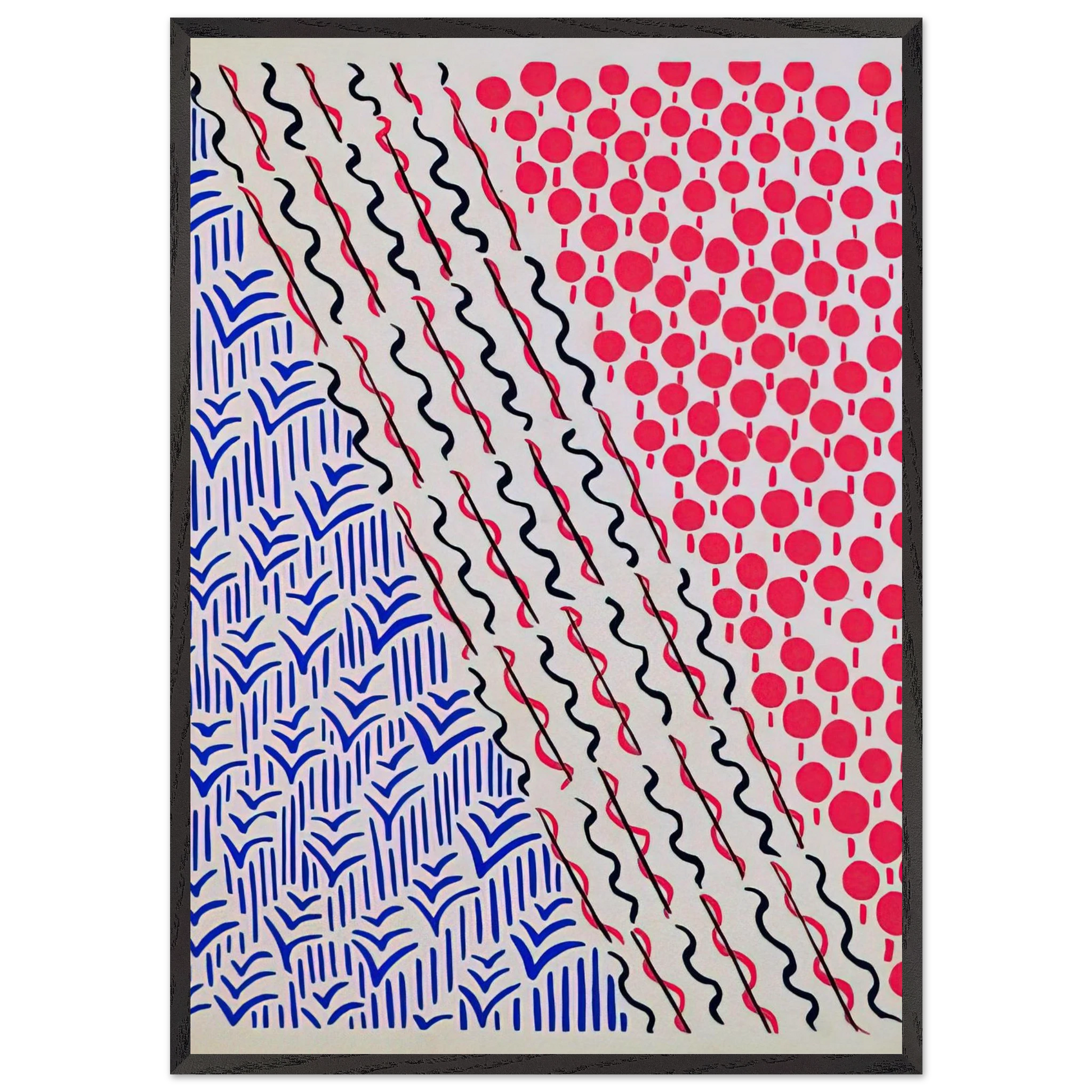 COMPOSITION 21 - Sonia Delaunay Framed Art Print – Black Wooden Frame - Default Title - -Framed Art Print