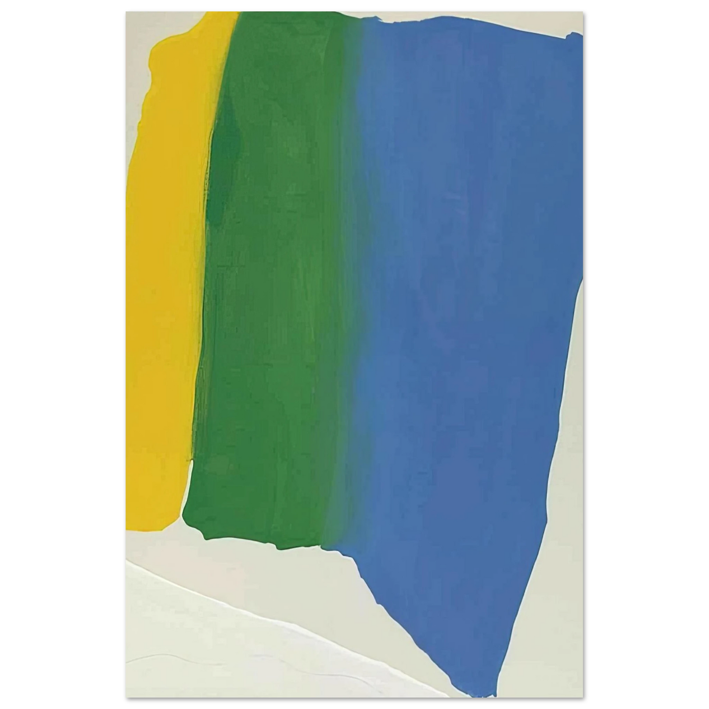 Helen Frankenthaler - Summer Insignia - 1969 Wall art - 50x70 cm / 20x28 inches - Premium Wooden Framed Poster With Fine Art Paper - White frame
