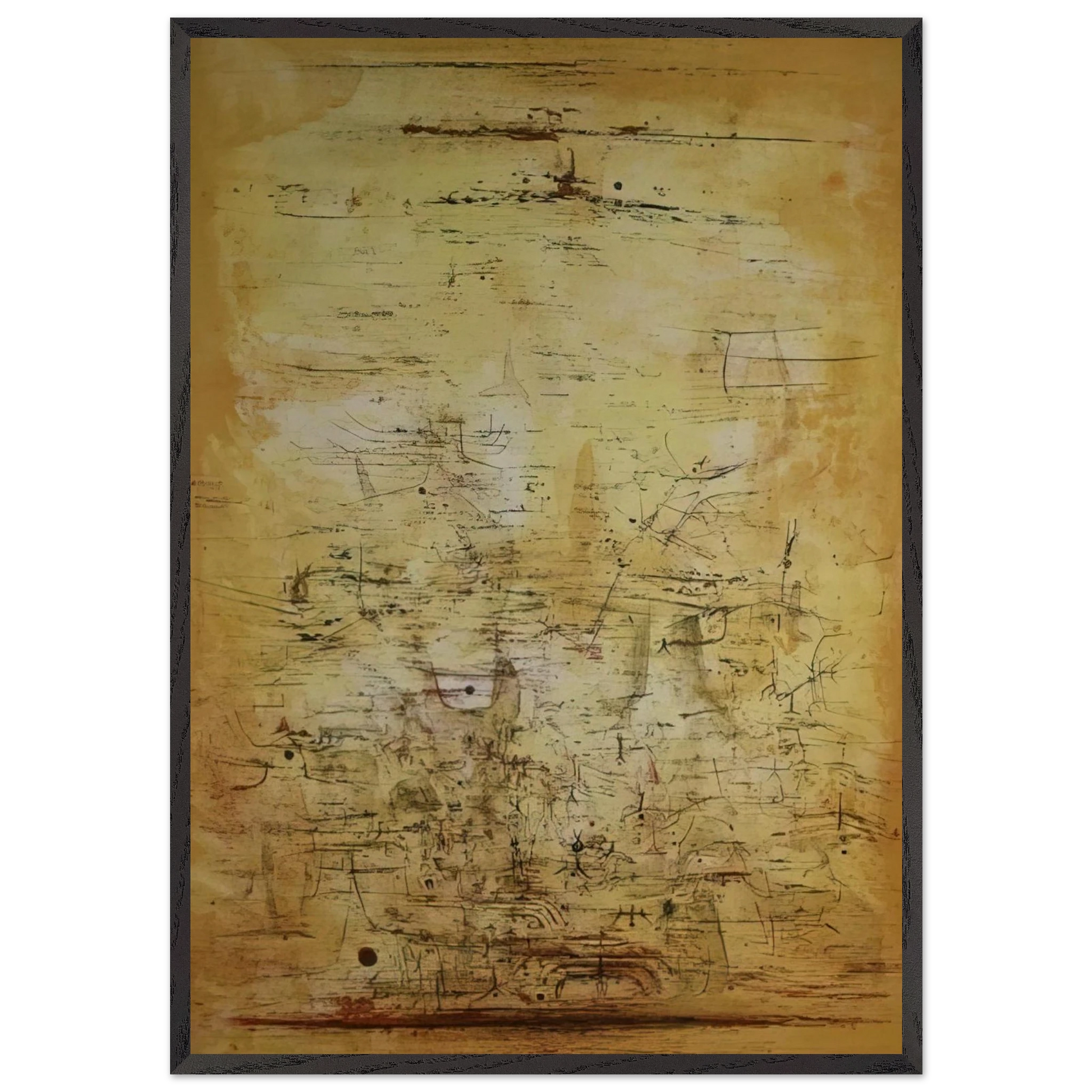 VOL D OISEAUX 1954 - Zao Wou-Ki Framed Art Print – Black Wooden Frame - Default Title - -Framed Art Print