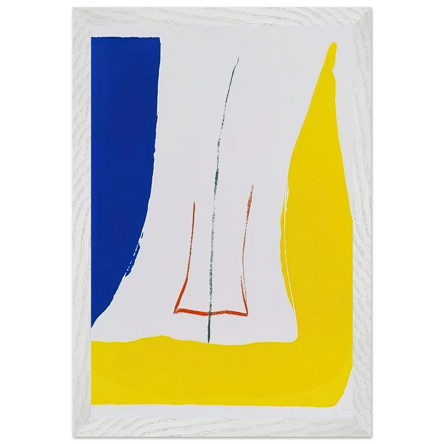 Helen Frankenthaler - Sun Corner - 1968 Wall art - A3 (29.7 x 42  cm) - Premium Wooden Framed Poster With Fine Art Paper - Wood frame